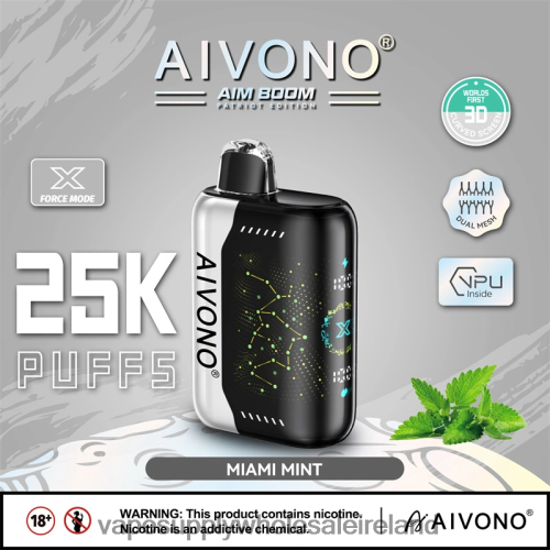 Electronic Cigarette Wholesale - Aivono AIM BOOM 25000 Miami Mint HLD040349