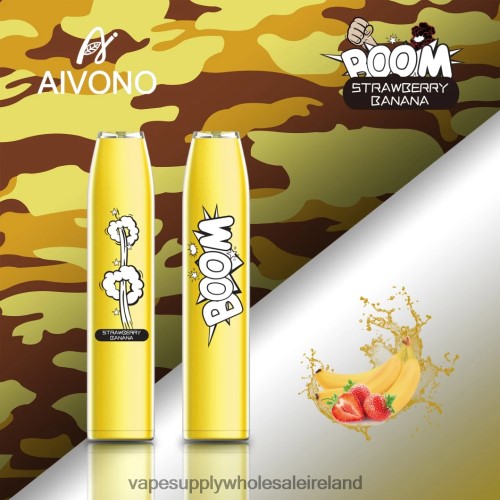 Vape Wholesale Supplier - Aivono AIM BOOM 600 Strawberry Banana HLD040363