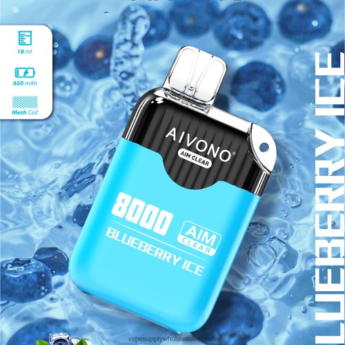 E Cig Wholesale - Aivono AIM CLEAR 8000 Blueberry Ice HLD040206