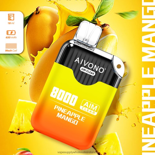 Electronic Cigarette Wholesale - Aivono AIM CLEAR 8000 Pineapple Mango HLD040209