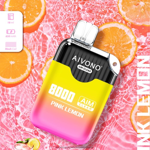 Vape Wholesale Ireland - Aivono AIM CLEAR 8000 Pink Lemon HLD040211