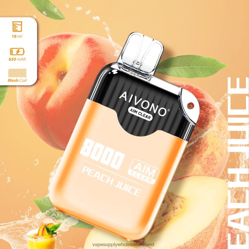 Vape Wholesale Supplier - Aivono AIM CLEAR 8000 Peach Juice HLD040203