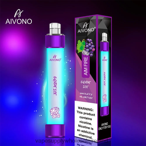 Electronic Cigarette Wholesale - Aivono AIM FIRE 1000 Grape Ice HLD040329