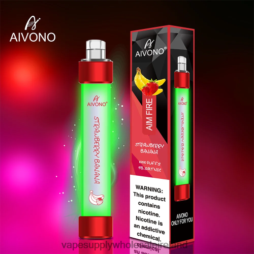 Vape Wholesale Europe - Aivono AIM FIRE 1000 Strawberry Banana HLD040332