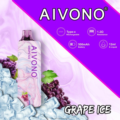 Vape Wholesale Europe - Aivono AIM GUN 7000 Grape Ice HLD040102