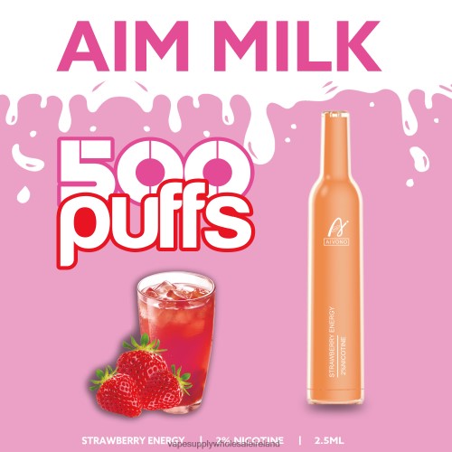 E Cig Wholesale - Aivono AIM MILK 500 Strawberry Energy HLD040266