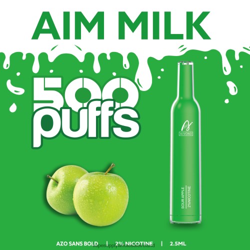 E Cigarette Wholesale - Aivono AIM MILK 500 Sour Apple HLD040267