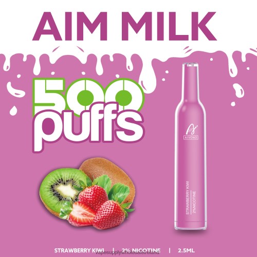 Vape Wholesale Ireland - Aivono AIM MILK 500 Strawberry Kiwi HLD040271