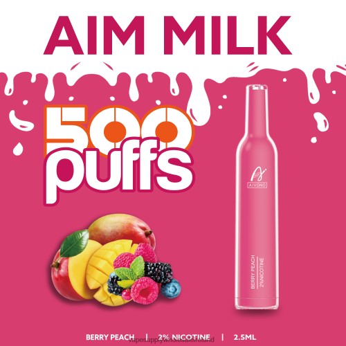 Vape Wholesale Supplier - Aivono AIM MILK 500 Berry Peach HLD040273