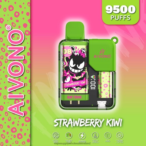 E Cigarette Wholesale - Aivono AIM TANK 9500 Strawberry Kiwi HLD04047