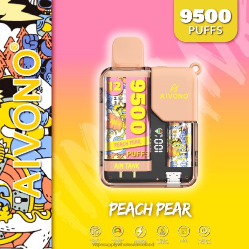 Vape Wholesale Ireland - Aivono AIM TANK 9500 Peach Pear HLD04041