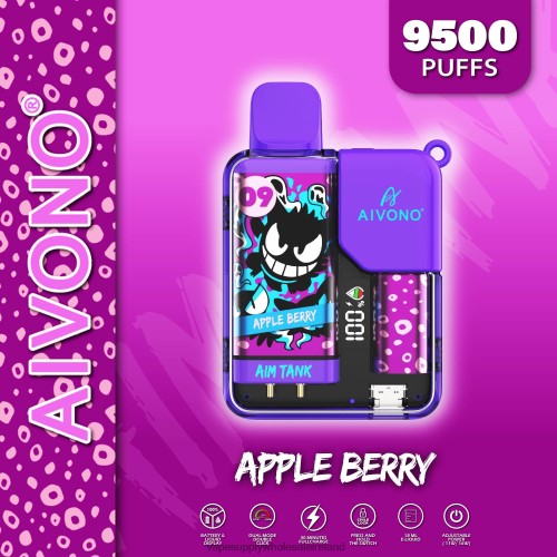 Vape Wholesale Supplier - Aivono AIM TANK 9500 Apple Berry HLD04043