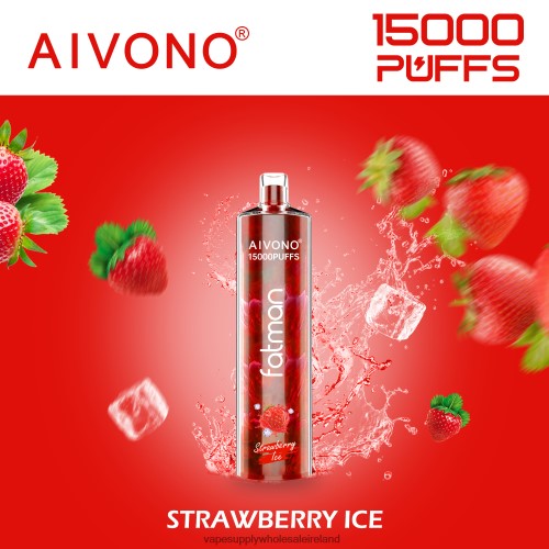 Vape Wholesale Ireland - Aivono FATMAN 15000 Strawberry Ice HLD04011