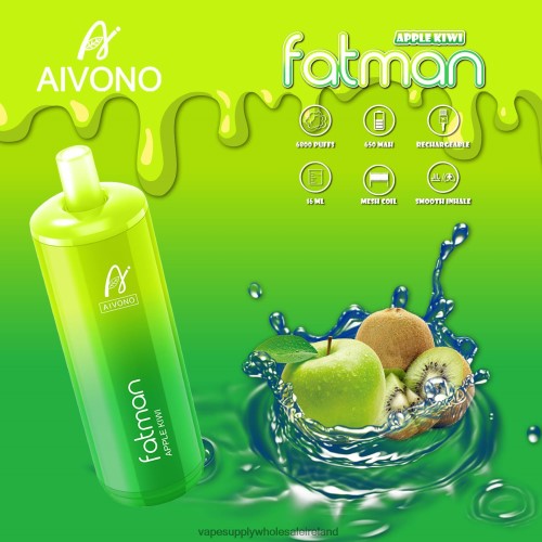 Vape Wholesale Ireland - Aivono FATMAN 6800 Apple Kiwi HLD04031