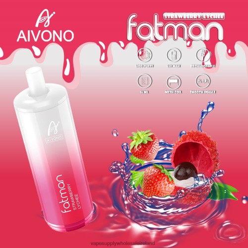 Vape Wholesale Supplier - Aivono FATMAN 6800 Strawberry Lychee HLD04023