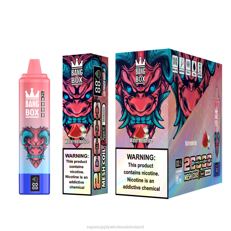 Vape Wholesale Ireland - Bang Box 20000 Watermelon Ice P2L656