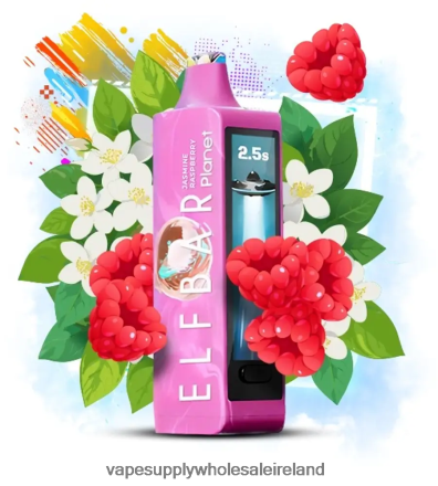 Electronic Cigarette Wholesale - Elf Bar Planet 25000 Jasmine Raspberry FJB68H19