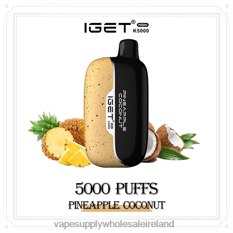 E Cig Wholesale - IGET Moon K5000 LR6HR16 Pineapple Coconut