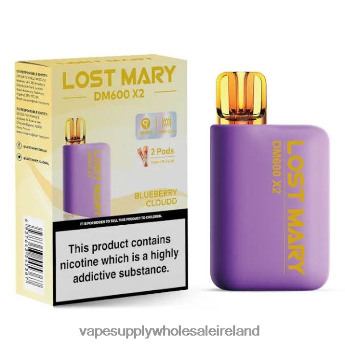 Vape Wholesale Ireland - 0T2H468 Blueberry Cloud LOST MARY DM600 X2