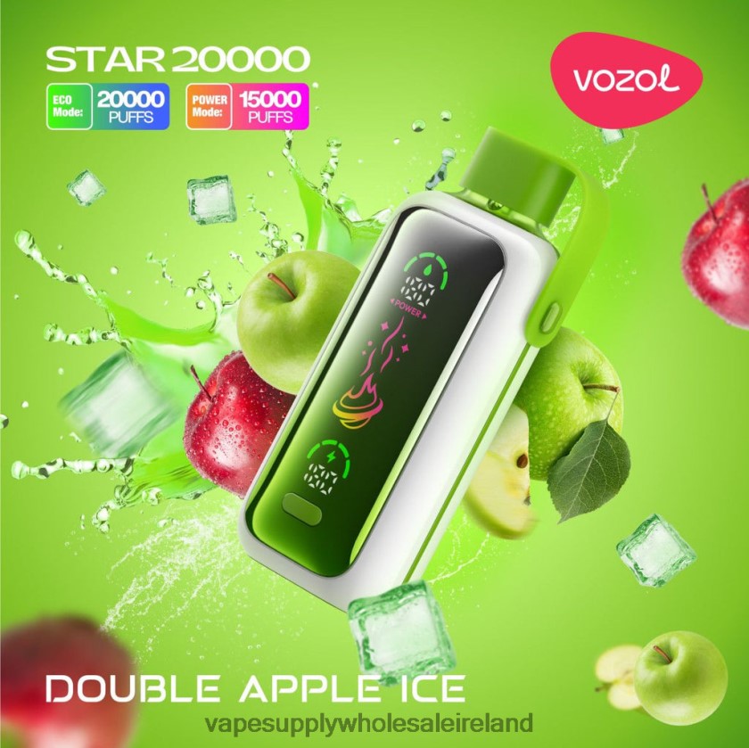 E Cigarette Wholesale - VOZOL STAR 20000 PP0LBV7 DOUBLE APPLE ICE