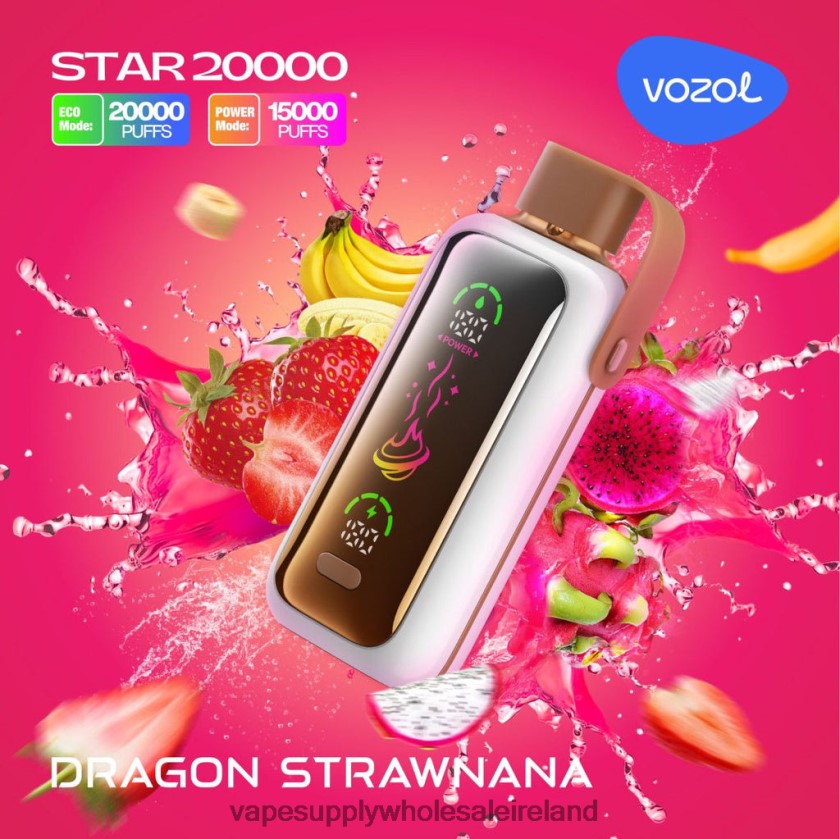 E Cigarettes Wholesale Suppliers - VOZOL STAR 20000 PP0LBV8 DRAGON STRAWNANA