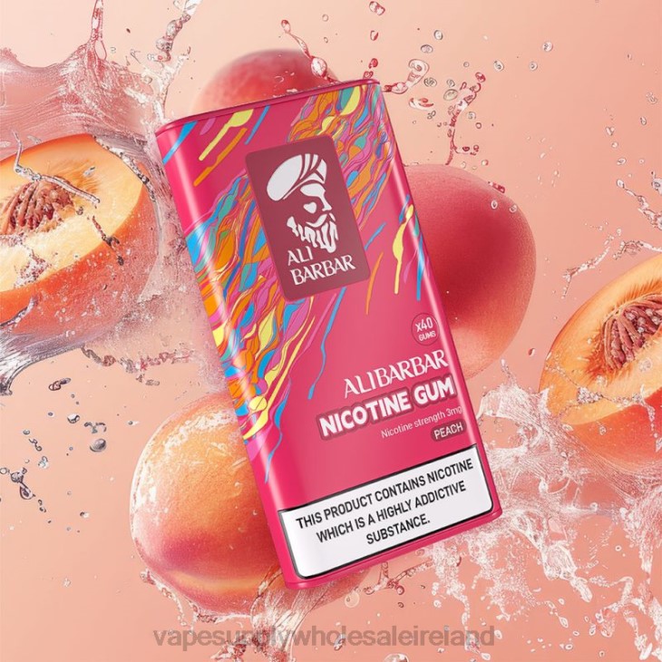 Vape Wholesale Northern Ireland - Alibarbar Nicotine Gum Peach FXP884